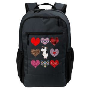 Cute Cow Funny Cow Lover Retro Hearts Pattern Valentines Day Cute Gift Daily Commute Backpack