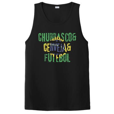 Churrasco & Cerveja & Futebol Brazil Brazilian PosiCharge Competitor Tank