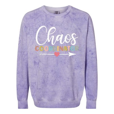 Chaos Coordinator funny quote Colorblast Crewneck Sweatshirt