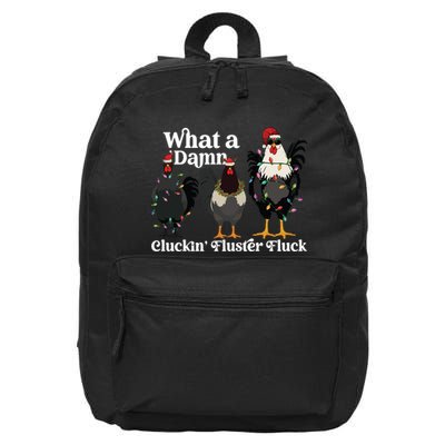 Christmas Chicken Funny 16 in Basic Backpack