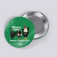 Christmas Chicken Funny Button