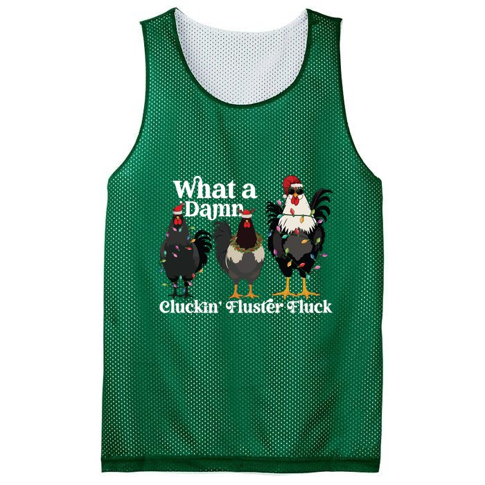 Christmas Chicken Funny Mesh Reversible Basketball Jersey Tank