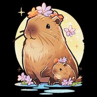 Cute Capybara Funny Capybara Lover 7-Panel Snapback Hat
