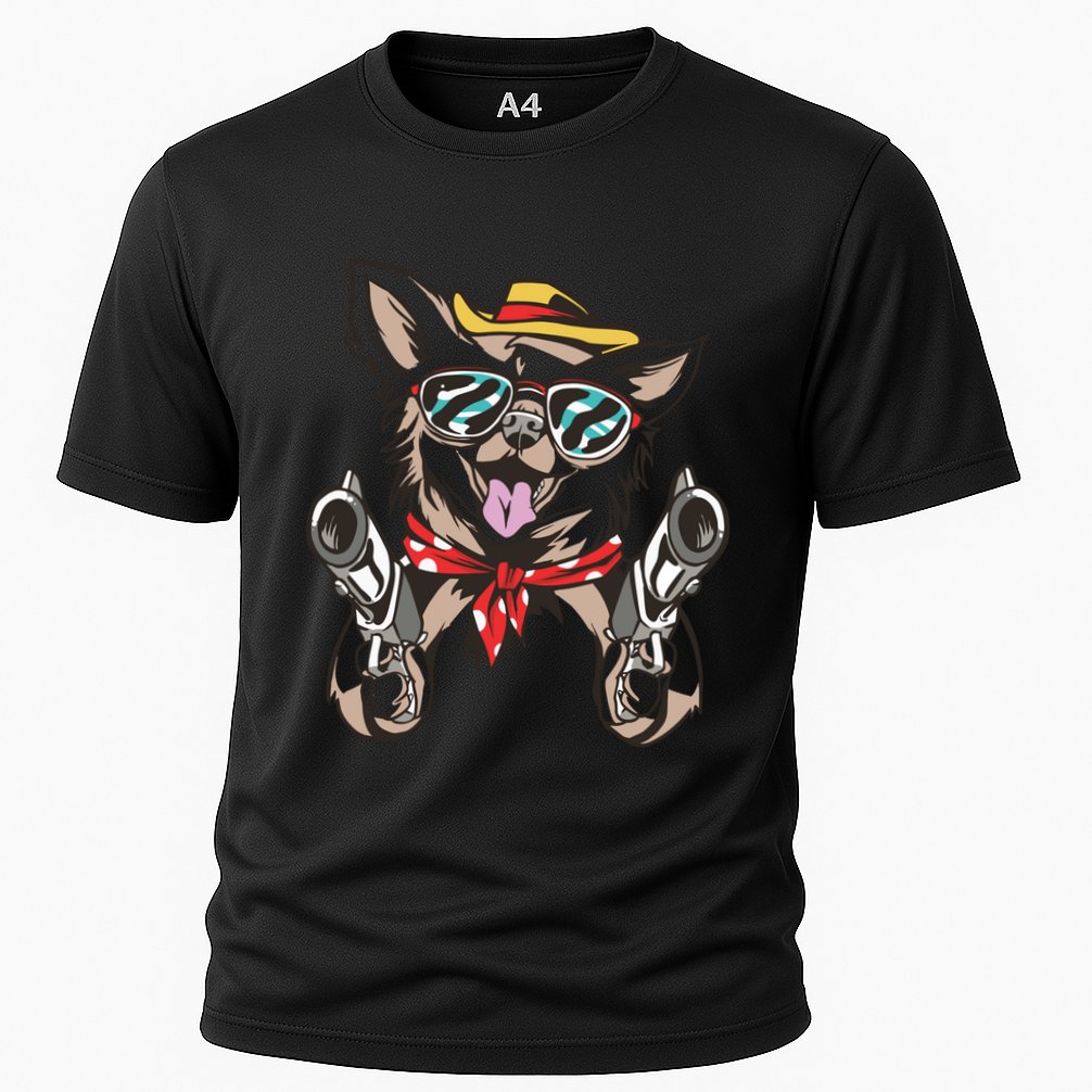 Cow Chihuahua Fun Western Style Gift Cooling Performance Crew T-Shirt