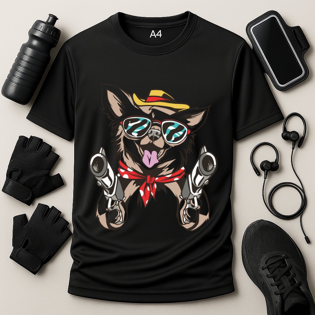 Cow Chihuahua Fun Western Style Gift Cooling Performance Crew T-Shirt