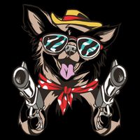 Cow Chihuahua Fun Western Style Gift Cooling Performance Crew T-Shirt