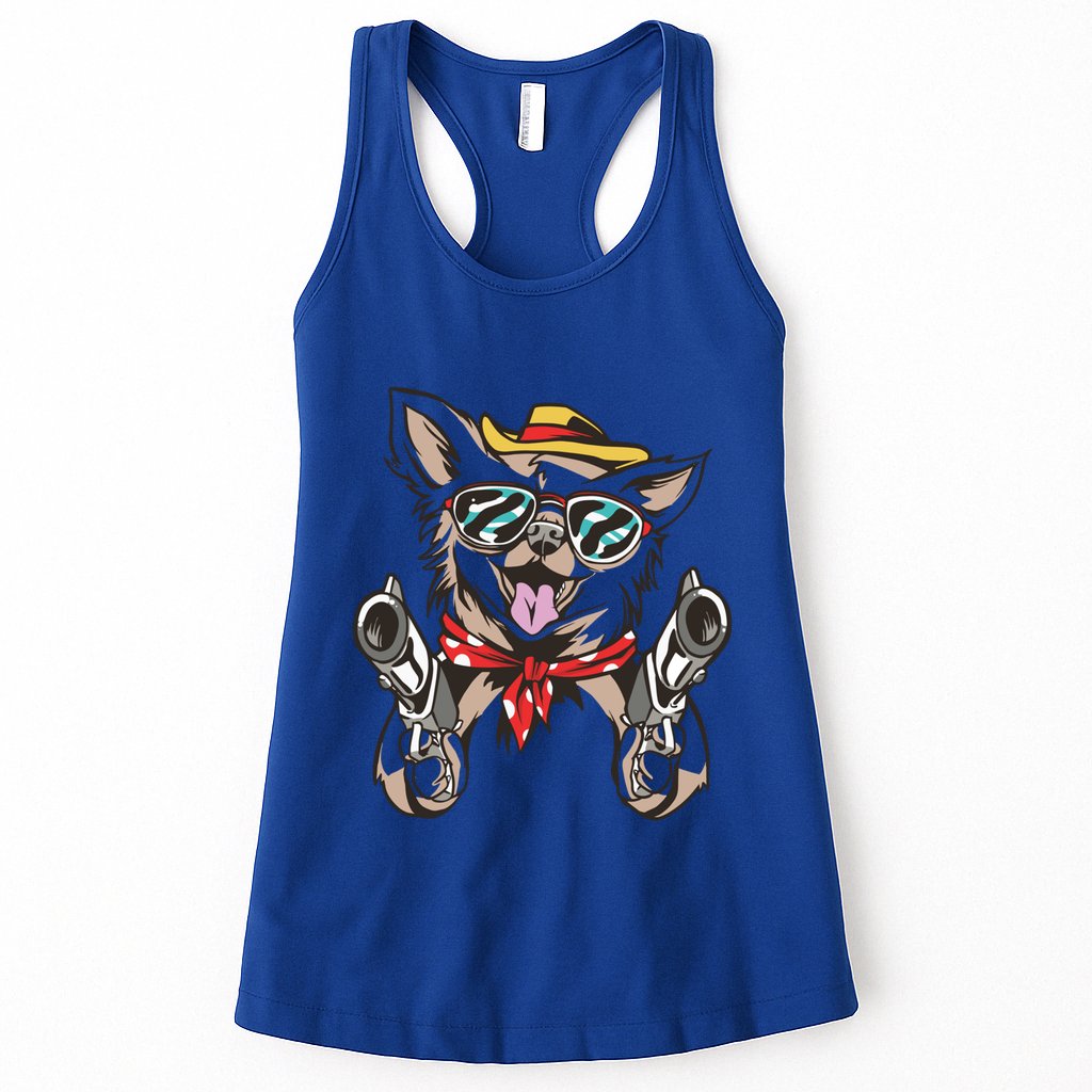Cow Chihuahua Fun Western Style Gift Womens Tank Top