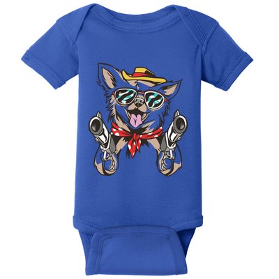 Cow Chihuahua Fun Western Style Gift Baby Bodysuit