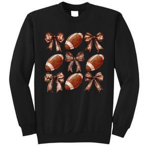 Cheer Coquette Football Bow Football Sweatshirt