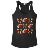 Cheer Coquette Football Bow Football Ladies PosiCharge Competitor Racerback Tank