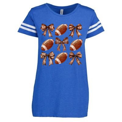 Cheer Coquette Football Bow Football Enza Ladies Jersey Football T-Shirt