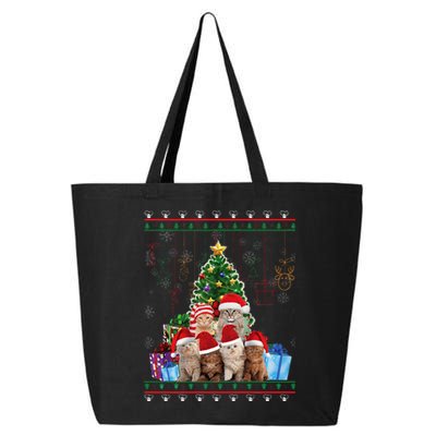 Cat Christmas Funny Ugly Merry 25L Jumbo Tote