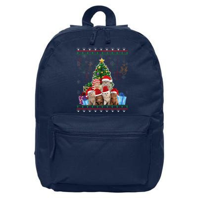 Cat Christmas Funny Ugly Merry 16 in Basic Backpack