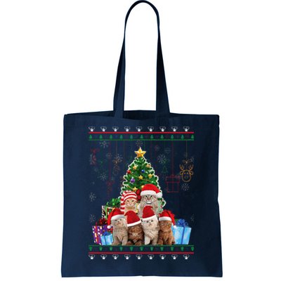 Cat Christmas Funny Ugly Merry Tote Bag