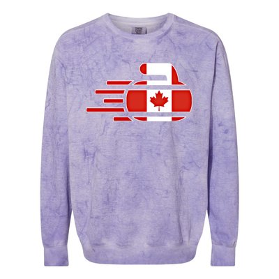 Canada Curling Fans Jersey Canadian Curlers Winter Sports Gift Colorblast Crewneck Sweatshirt