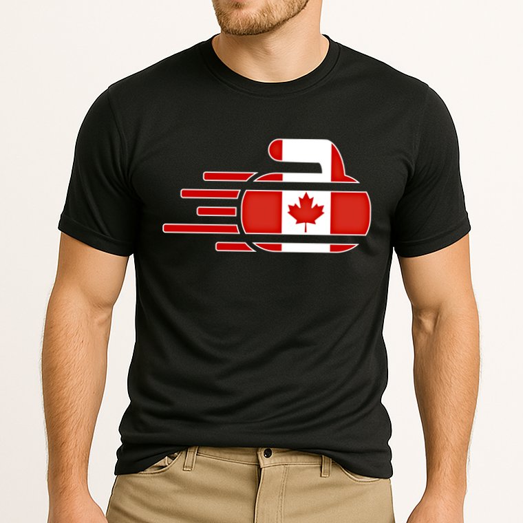 Canada Curling Fans Jersey Canadian Curlers Winter Sports Gift Cooling Performance Crew T-Shirt