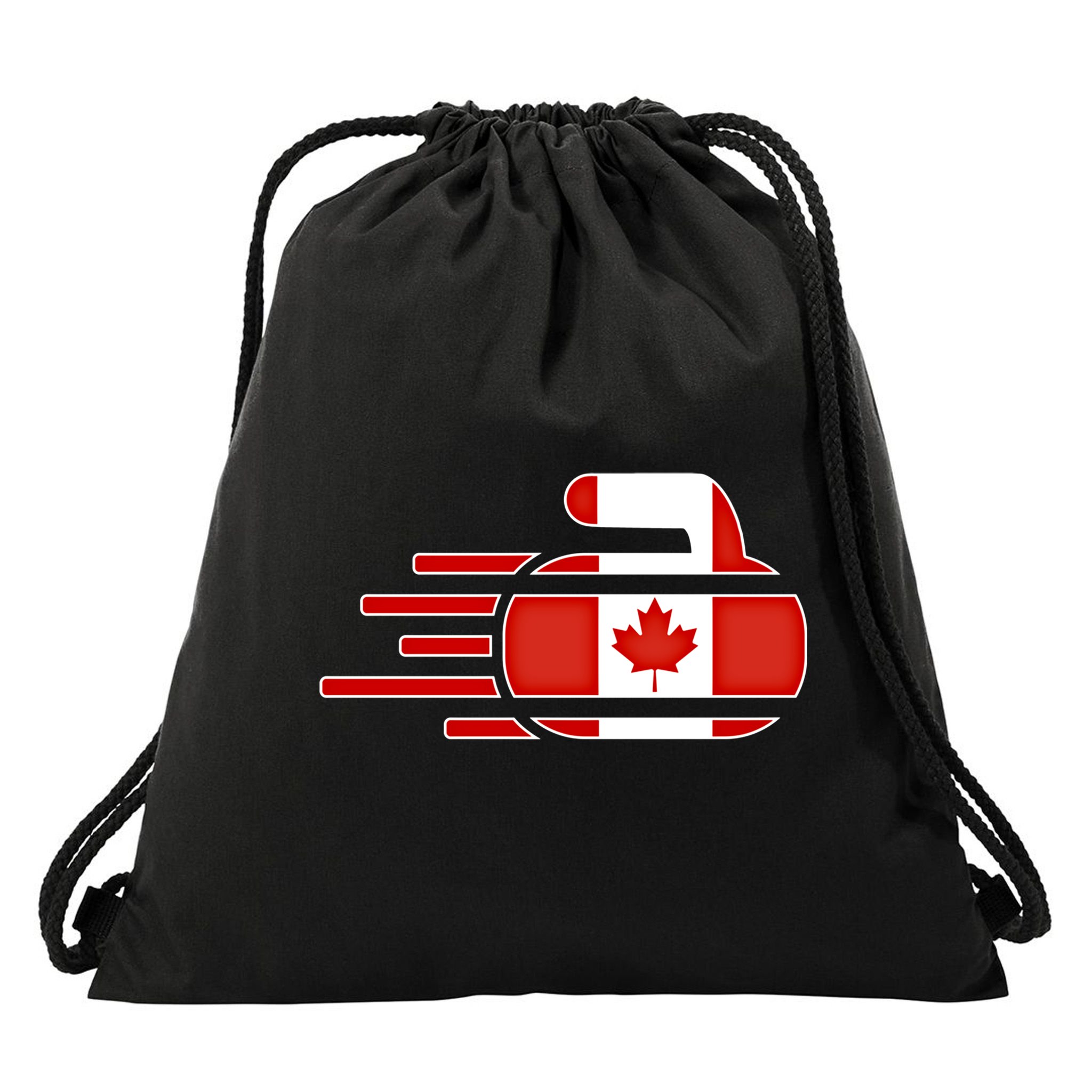 Canada Curling Fans Jersey Canadian Curlers Winter Sports Gift Drawstring Bag