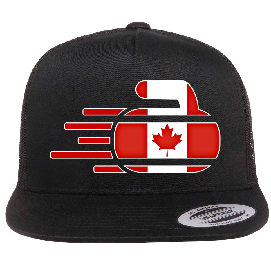 Canada Curling Fans Jersey Canadian Curlers Winter Sports Gift Flat Bill Trucker Hat