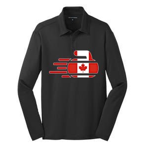 Canada Curling Fans Jersey Canadian Curlers Winter Sports Gift Silk Touch Performance Long Sleeve Polo