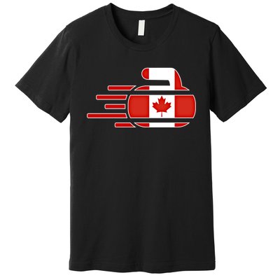 Canada Curling Fans Jersey Canadian Curlers Winter Sports Gift Premium T-Shirt