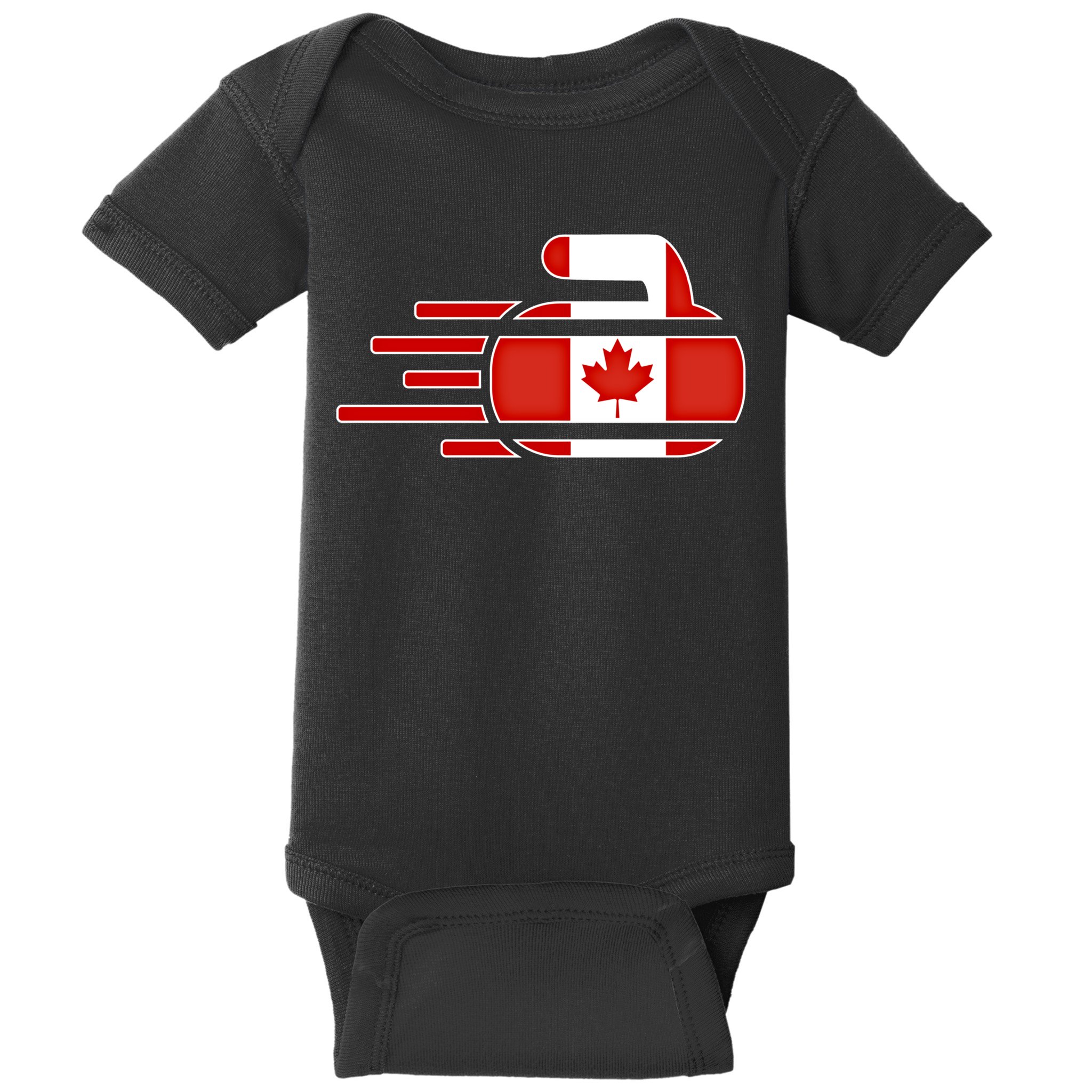 Canada Curling Fans Jersey Canadian Curlers Winter Sports Gift Baby Bodysuit