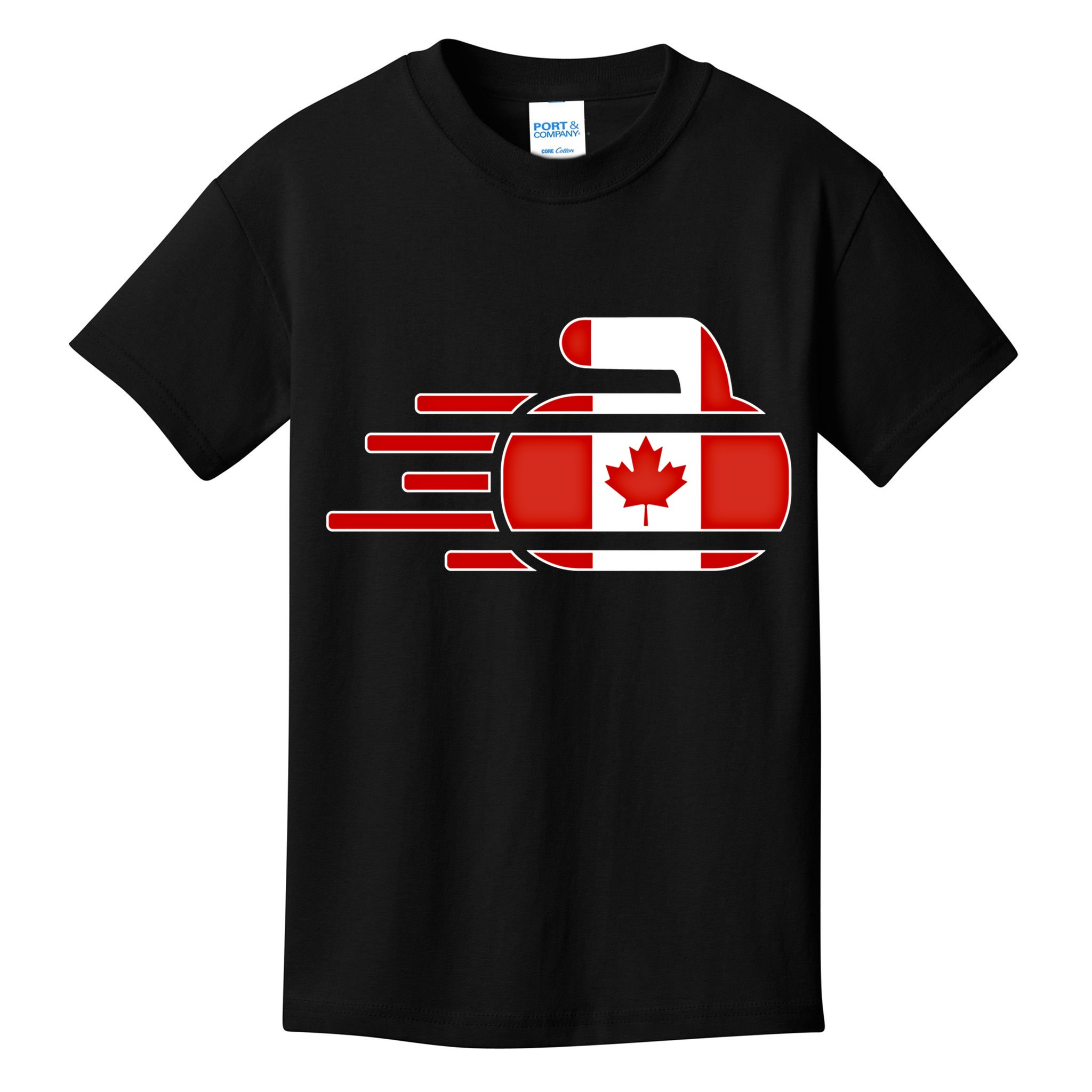Canada Curling Fans Jersey Canadian Curlers Winter Sports Gift Kids T-Shirt