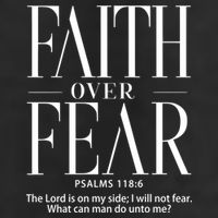 Christian Christianity Faith Over Fear 7 Panel Mesh Trucker Snapback Hat
