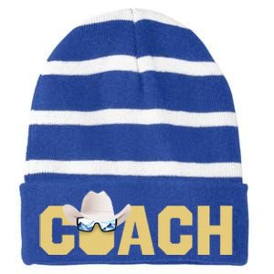 Coach Colorado Football Coach Design Striped Beanie with Solid Band