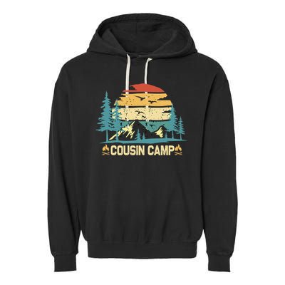 Cousin Camp Friends Summer Family Camping Vacation Garment-Dyed Fleece Hoodie
