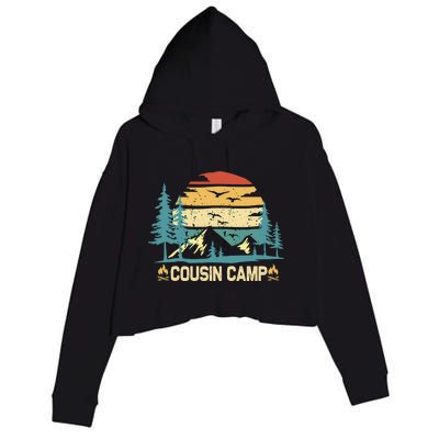 Cousin Camp Friends Summer Family Camping Vacation Crop Fleece Hoodie