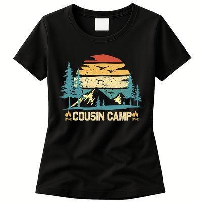 Cousin Camp Friends Summer Family Camping Vacation Womens T-Shirt