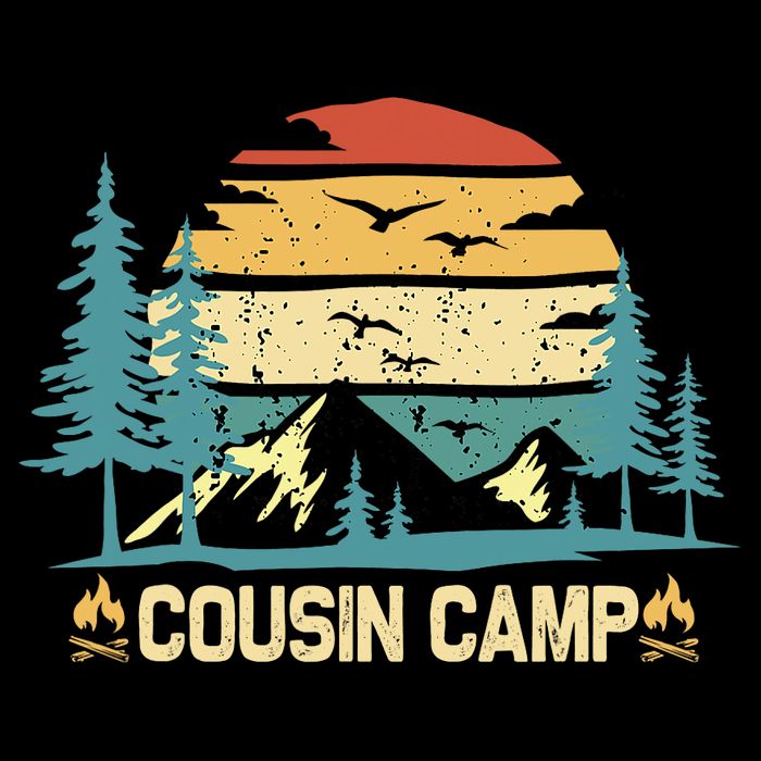 Cousin Camp Friends Summer Family Camping Vacation Women's V-Neck T-Shirt