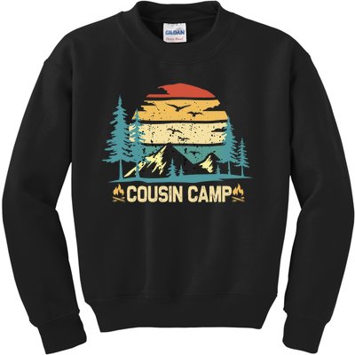 Cousin Camp Friends Summer Family Camping Vacation Kids Sweatshirt