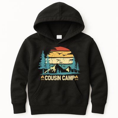 Cousin Camp Friends Summer Family Camping Vacation Kids Hoodie