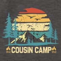 Cousin Camp Friends Summer Family Camping Vacation Vector Backpack
