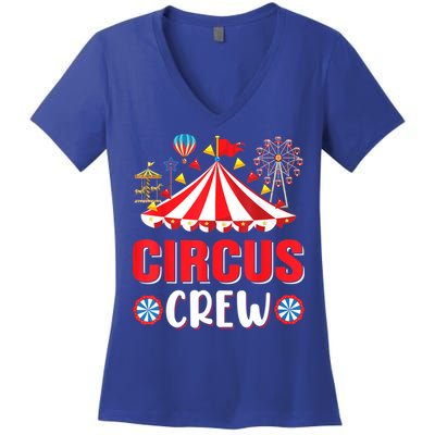 Circus Crew Funny Circus Staff Costume Circus Theme Party Women's V-Neck T-Shirt