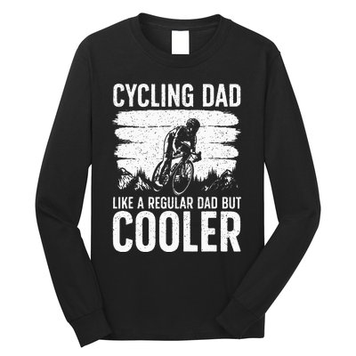 Cool Cycling For Dad Men Bicycling Bikers Bicycle Bike Rider Long Sleeve Shirt