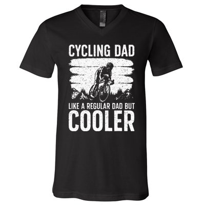 Cool Cycling For Dad Men Bicycling Bikers Bicycle Bike Rider V-Neck T-Shirt