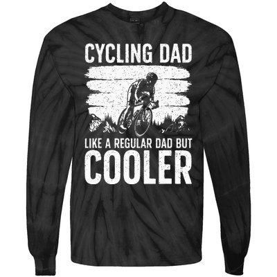 Cool Cycling For Dad Men Bicycling Bikers Bicycle Bike Rider Tie-Dye Long Sleeve Shirt