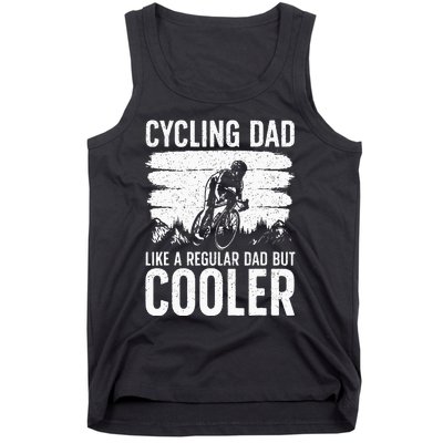 Cool Cycling For Dad Men Bicycling Bikers Bicycle Bike Rider Tank Top