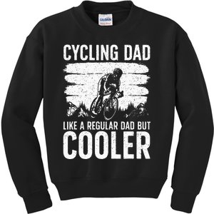 Cool Cycling For Dad Men Bicycling Bikers Bicycle Bike Rider Kids Sweatshirt