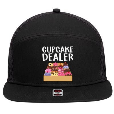 Cool Cupcake For Men Women Baking Cookie Baker Cake Dealer 7 Panel Mesh Trucker Snapback Hat