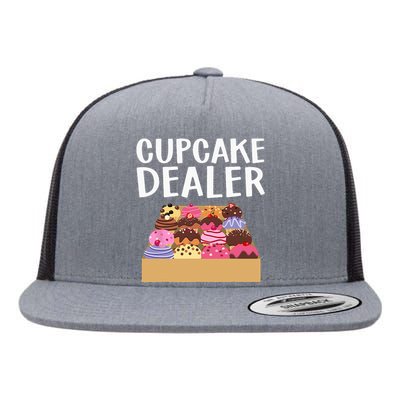 Cool Cupcake For Men Women Baking Cookie Baker Cake Dealer Flat Bill Trucker Hat