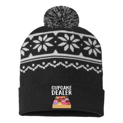 Cool Cupcake For Men Women Baking Cookie Baker Cake Dealer USA-Made Snowflake Beanie