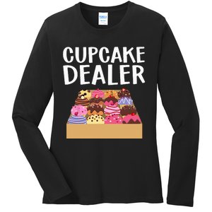 Cool Cupcake For Men Women Baking Cookie Baker Cake Dealer Ladies Long Sleeve Shirt