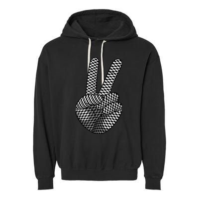 Cool Checkered For  Wo Checker Pattern Checkerboard Garment-Dyed Fleece Hoodie