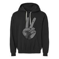 Cool Checkered For  Wo Checker Pattern Checkerboard Garment-Dyed Fleece Hoodie