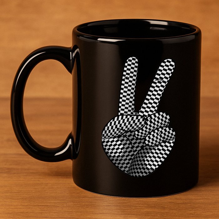Cool Checkered For  Wo Checker Pattern Checkerboard 11oz C Handle Ceramic Mug