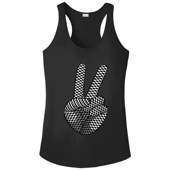 Cool Checkered For  Wo Checker Pattern Checkerboard Ladies PosiCharge Competitor Racerback Tank