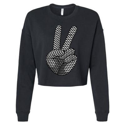 Cool Checkered For  Wo Checker Pattern Checkerboard Cropped Pullover Crew